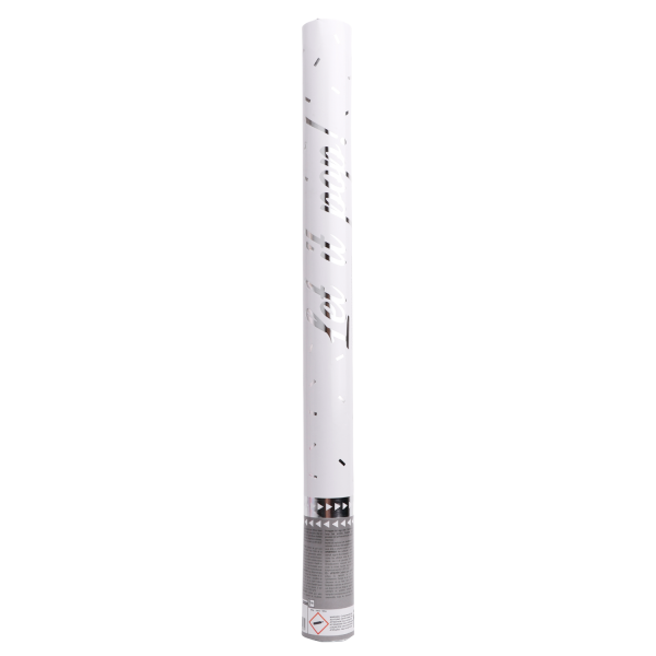 Vystřelovací konfety stříbrné - foliové, 40 cm - Amscan