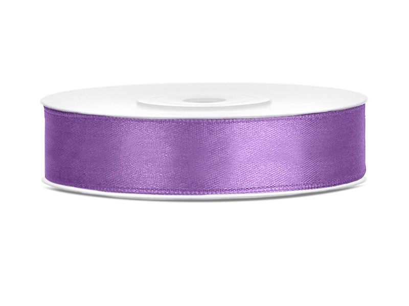 Saténová stuha lila 12 mm x 25 m