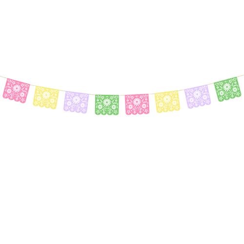 Barevná girlanda s výřezy Dia de los Muertos 2 m