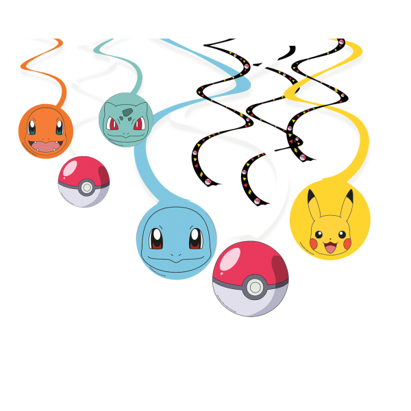 Zavěsné spirály Pokemon 2024 6 ks