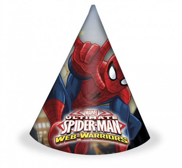 Party čepičky Spiderman Ultimate Warrior 6 ks