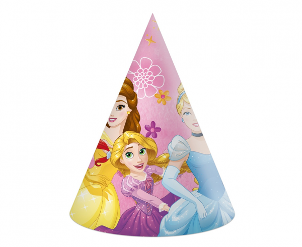 Papírové party čepičky Disney Princess 6 ks