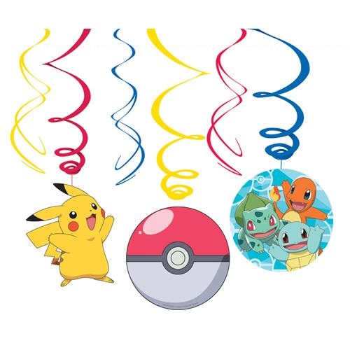 Zavěsné spirály Pokemon 6 ks