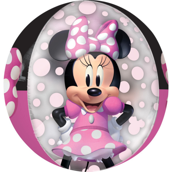 Foliový balonek koule Orbz Minnie Forever 40 cm