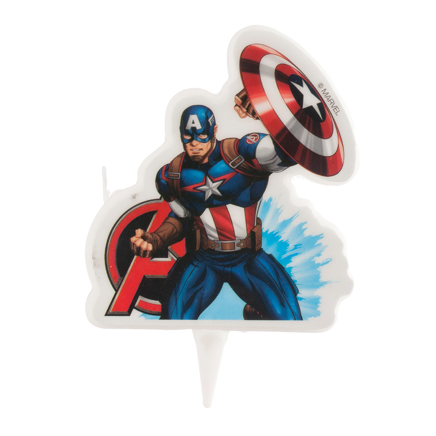 Dortová svíčka 2D - Avengers - Captain America 7 cm