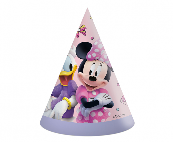 Papírové party čepičky Minnie Mouse - Junior 6 ks