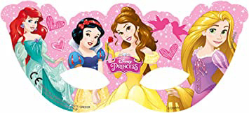 Party papírové masky - Disney Princess 6 ks