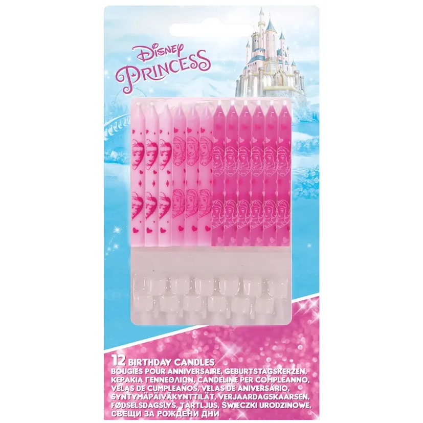 Dortové svíčky Disney Princess 12 ks